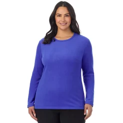 Hot Fleecewear With Stretch Long Sleeve Crew PLUS Women Plus Size|Long Sleeves