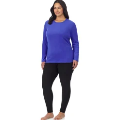 Hot Fleecewear With Stretch Long Sleeve Crew PLUS Women Plus Size|Long Sleeves