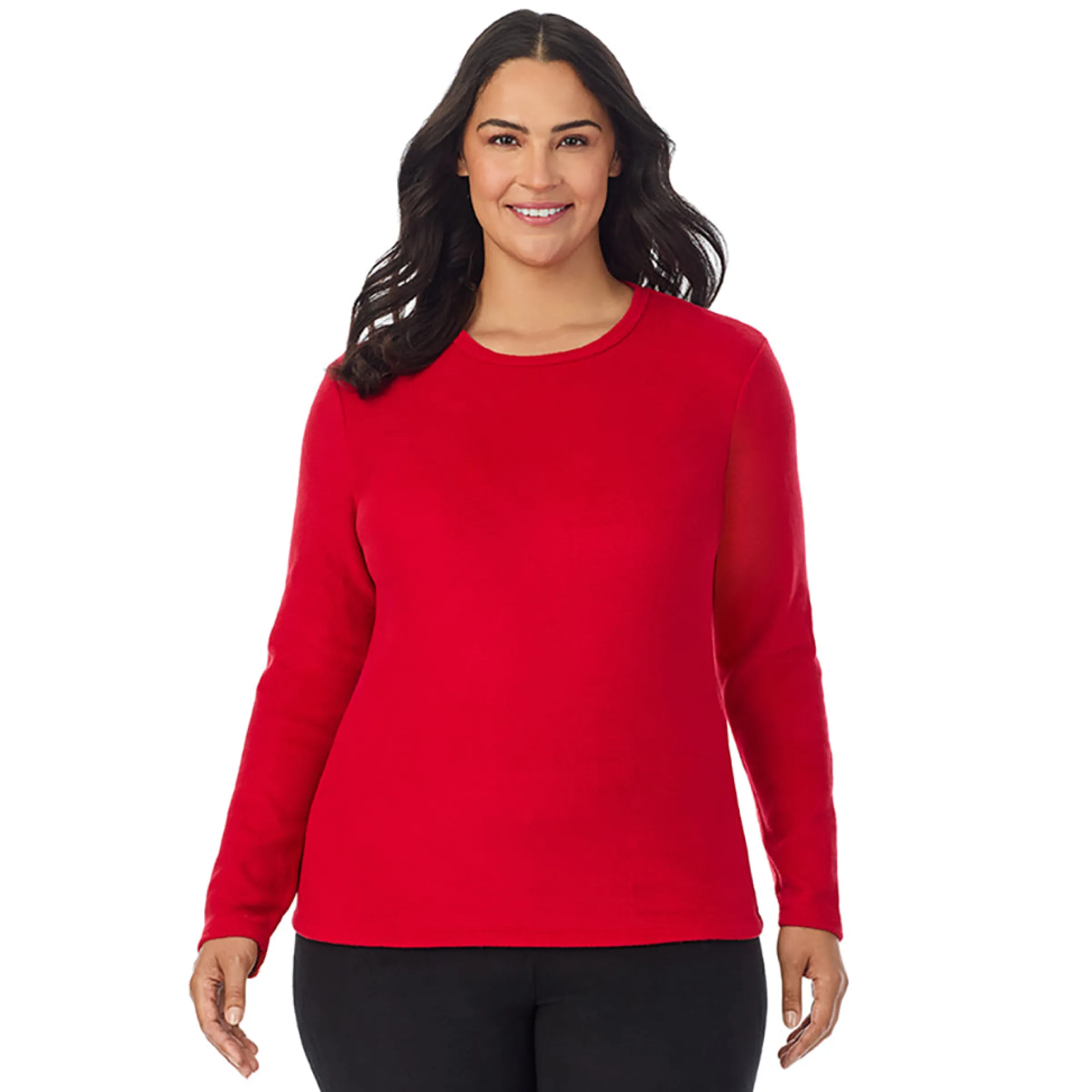 Hot Fleecewear With Stretch Long Sleeve Crew PLUS Women Plus Size|Long Sleeves