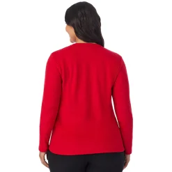 Hot Fleecewear With Stretch Long Sleeve Crew PLUS Women Plus Size|Long Sleeves