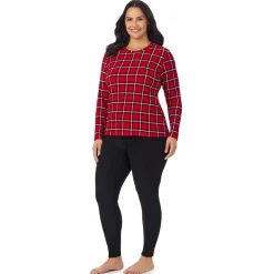 Hot Fleecewear With Stretch Long Sleeve Crew PLUS Women Plus Size|Long Sleeves