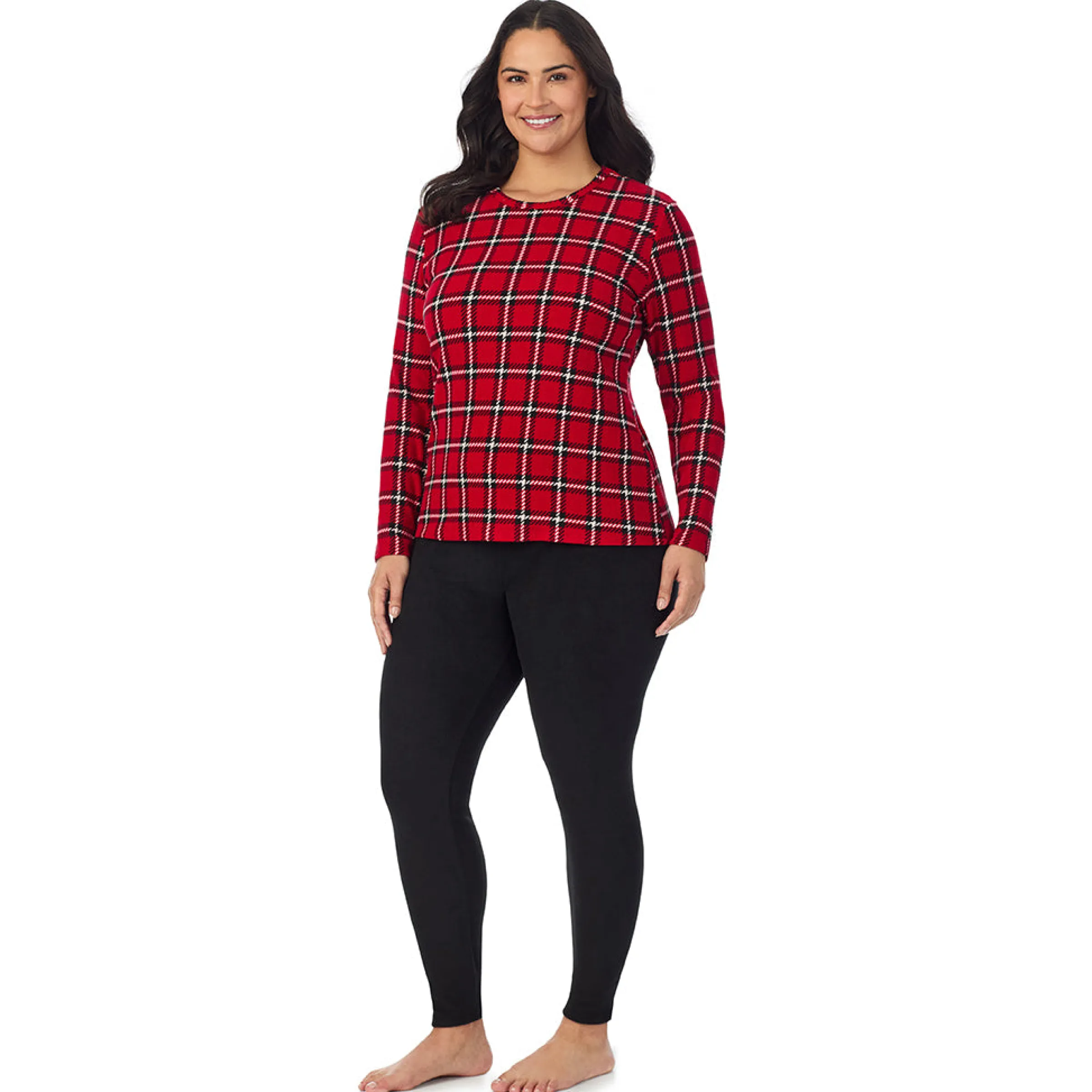 Hot Fleecewear With Stretch Long Sleeve Crew PLUS Women Plus Size|Long Sleeves