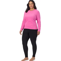 Hot Fleecewear With Stretch Long Sleeve Crew PLUS Women Plus Size|Long Sleeves