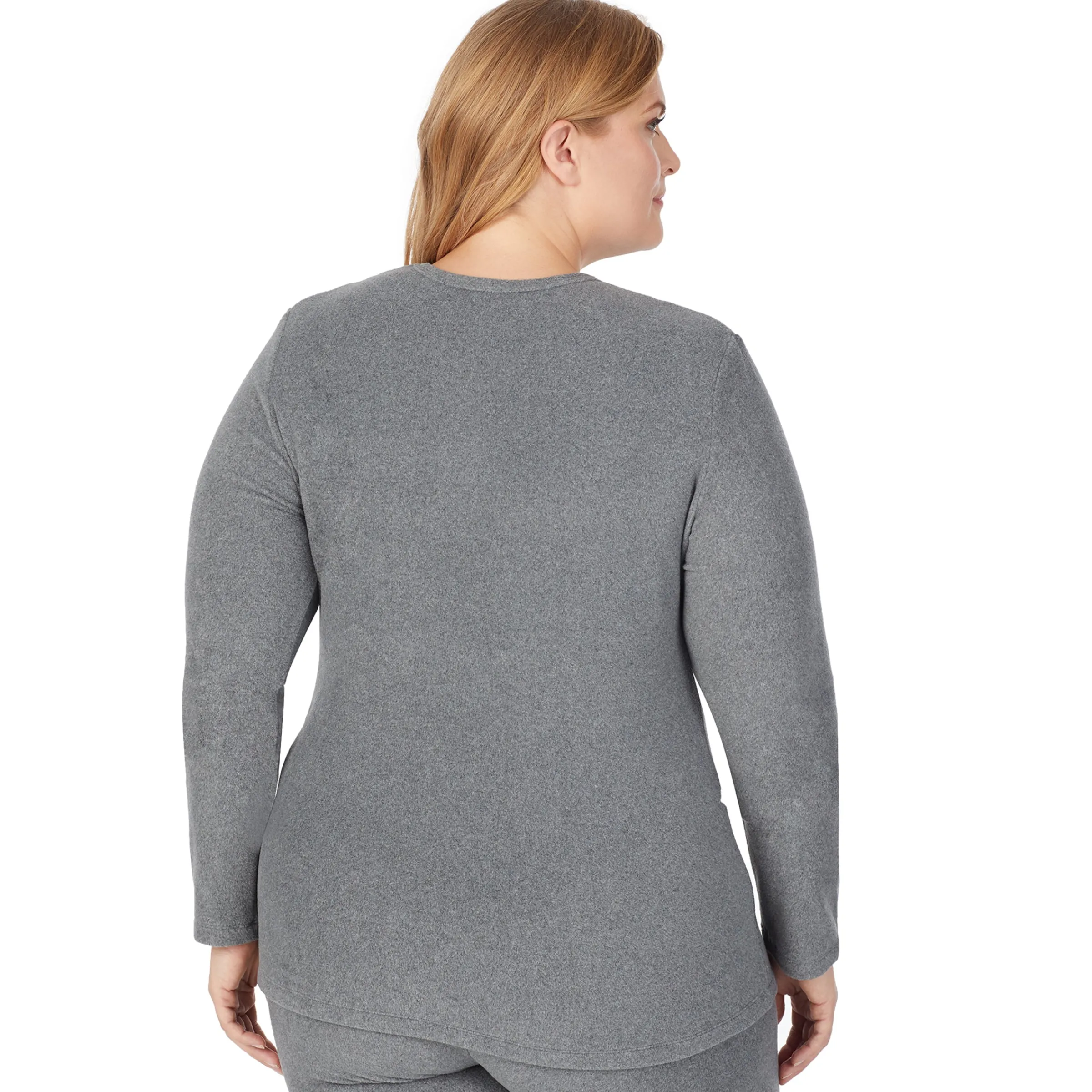 Hot Fleecewear With Stretch Long Sleeve Crew PLUS Women Plus Size|Long Sleeves