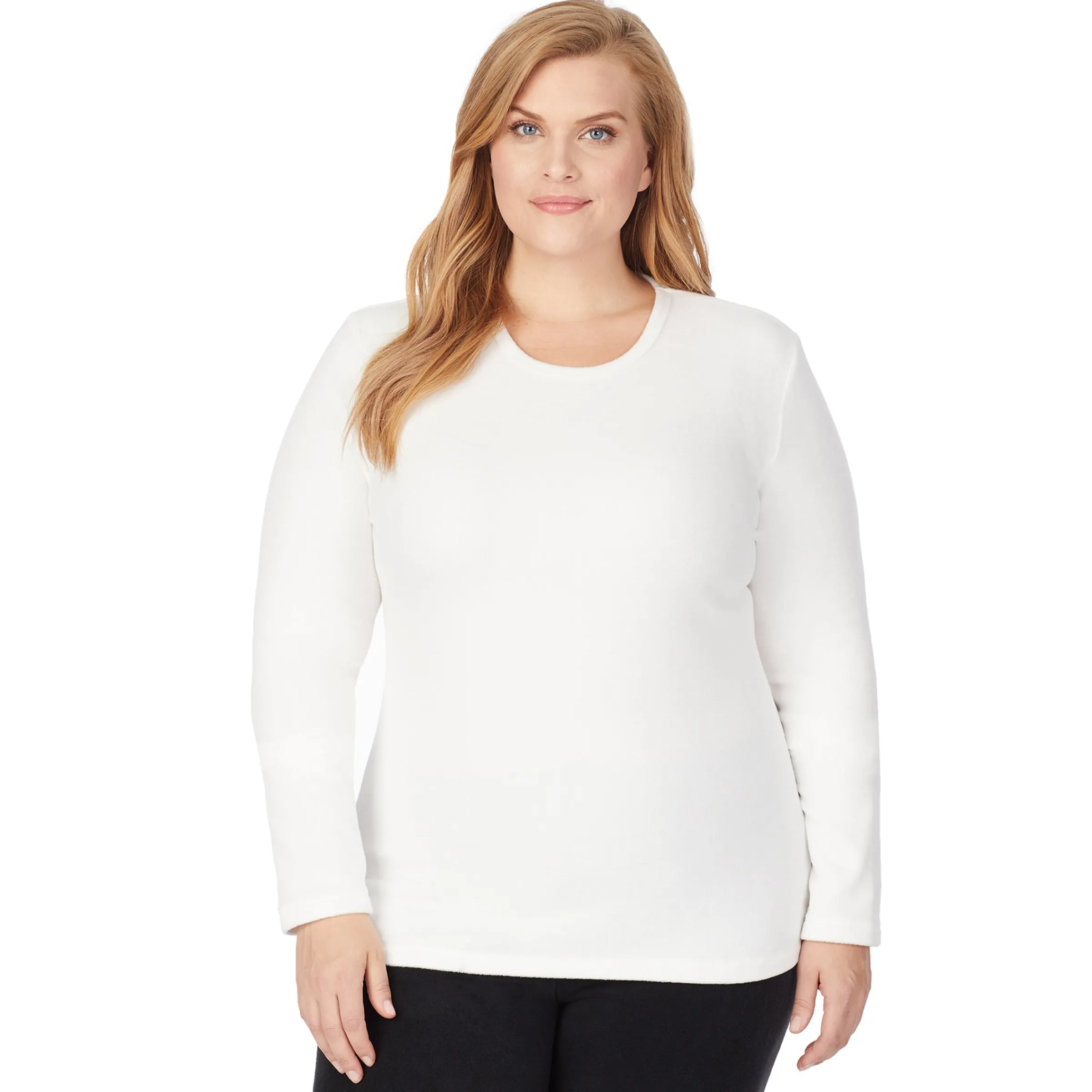 Hot Fleecewear With Stretch Long Sleeve Crew PLUS Women Plus Size|Long Sleeves