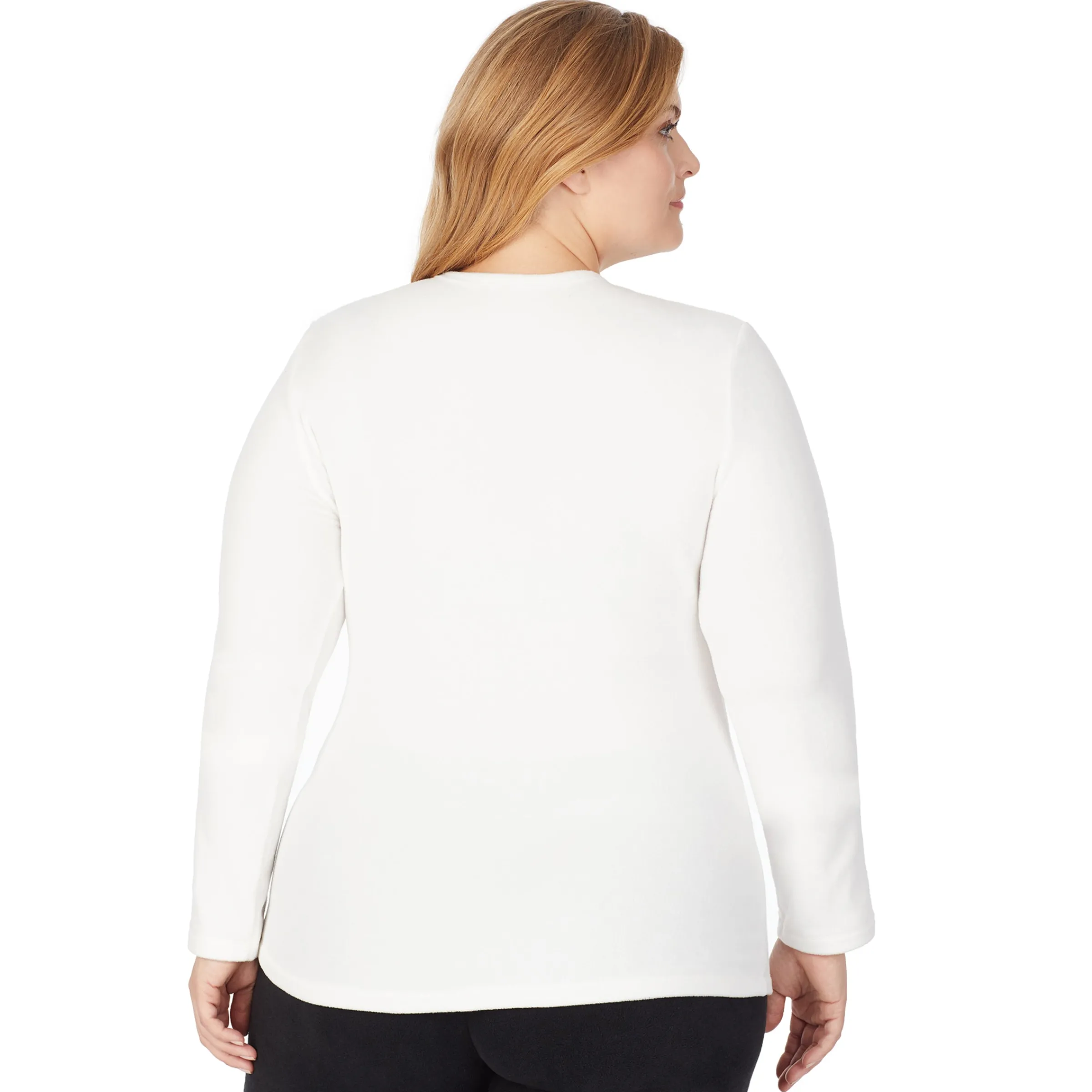 Hot Fleecewear With Stretch Long Sleeve Crew PLUS Women Plus Size|Long Sleeves