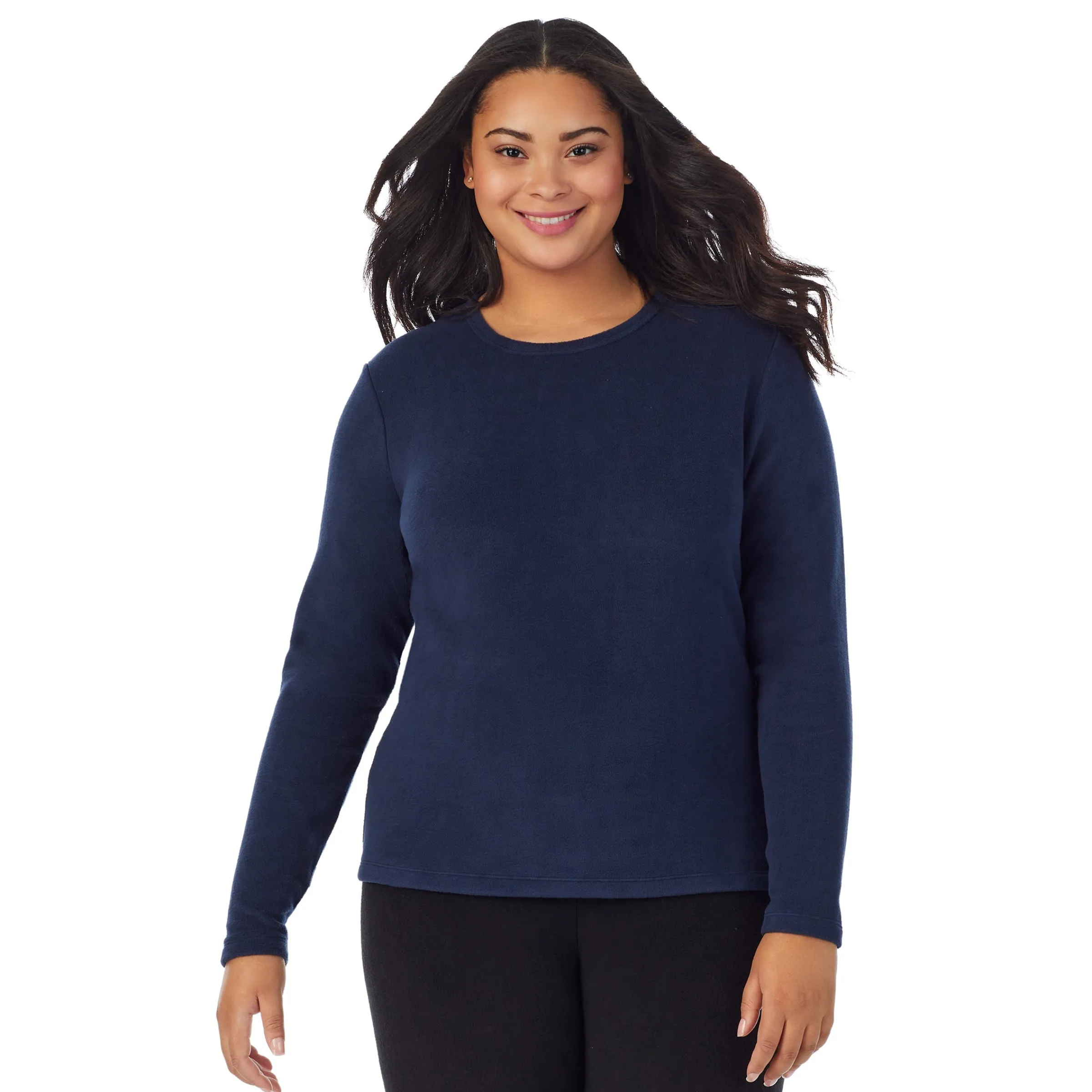 Hot Fleecewear With Stretch Long Sleeve Crew PLUS Women Plus Size|Long Sleeves