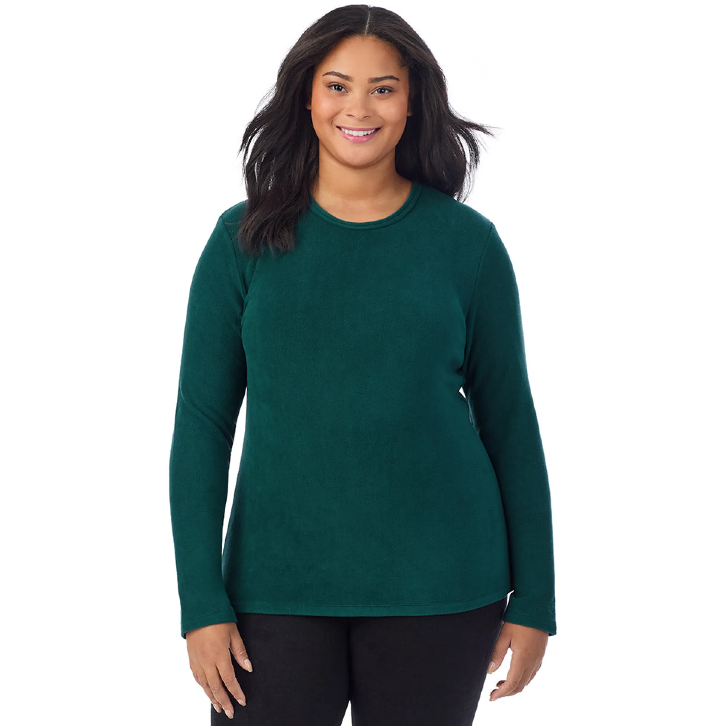 Hot Fleecewear With Stretch Long Sleeve Crew PLUS Women Plus Size|Long Sleeves
