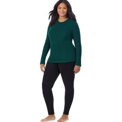 Hot Fleecewear With Stretch Long Sleeve Crew PLUS Women Plus Size|Long Sleeves