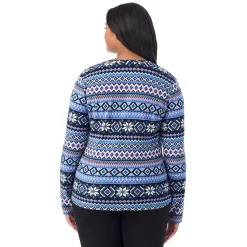 Hot Fleecewear With Stretch Long Sleeve Crew PLUS Women Plus Size|Long Sleeves