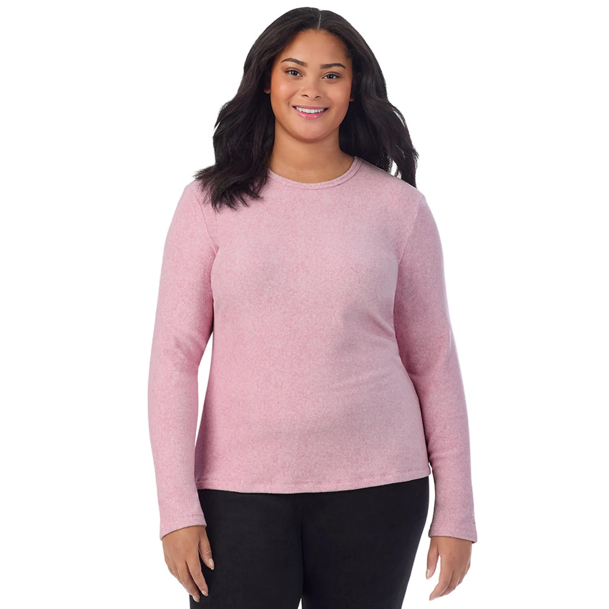 Hot Fleecewear With Stretch Long Sleeve Crew PLUS Women Plus Size|Long Sleeves