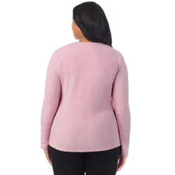 Hot Fleecewear With Stretch Long Sleeve Crew PLUS Women Plus Size|Long Sleeves