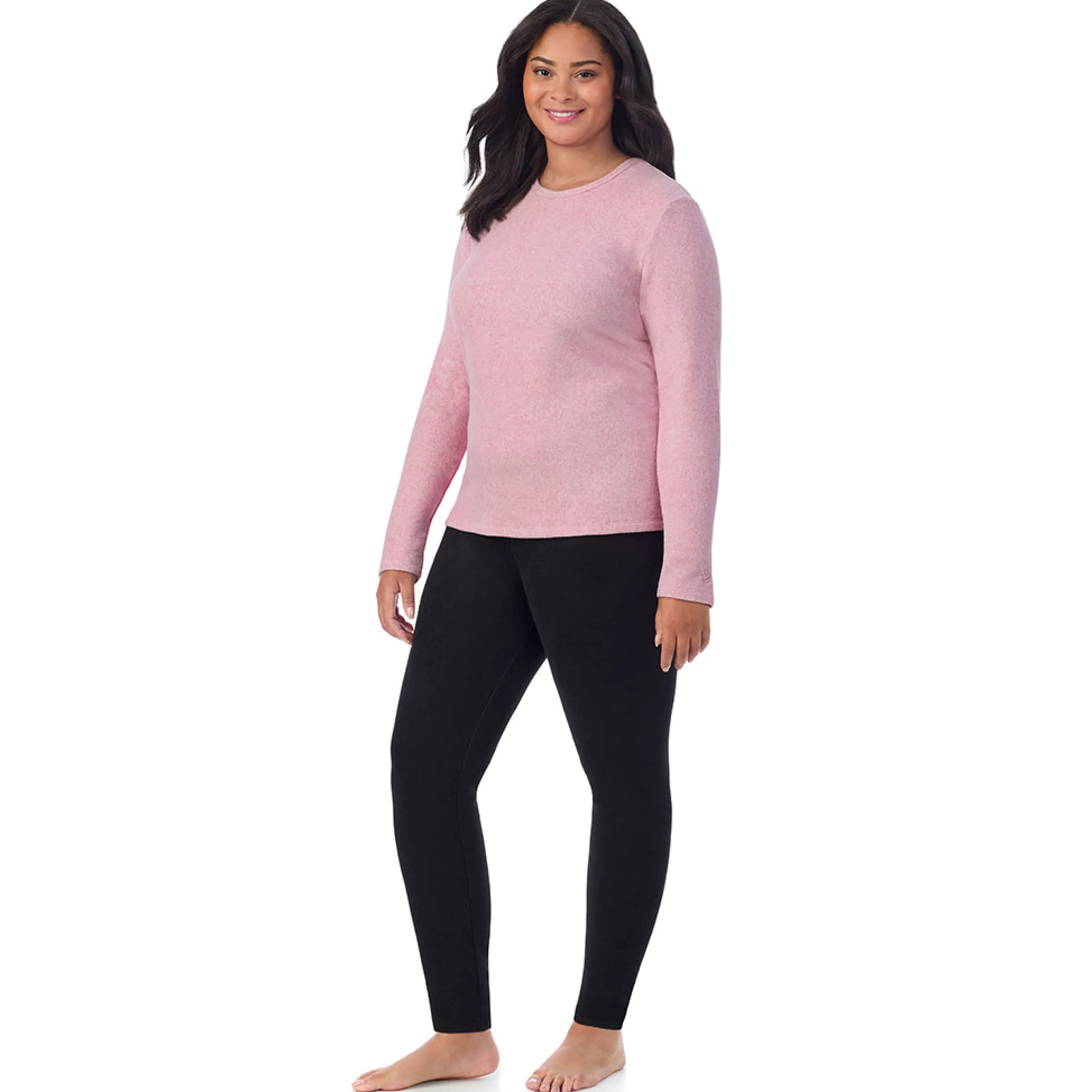 Hot Fleecewear With Stretch Long Sleeve Crew PLUS Women Plus Size|Long Sleeves
