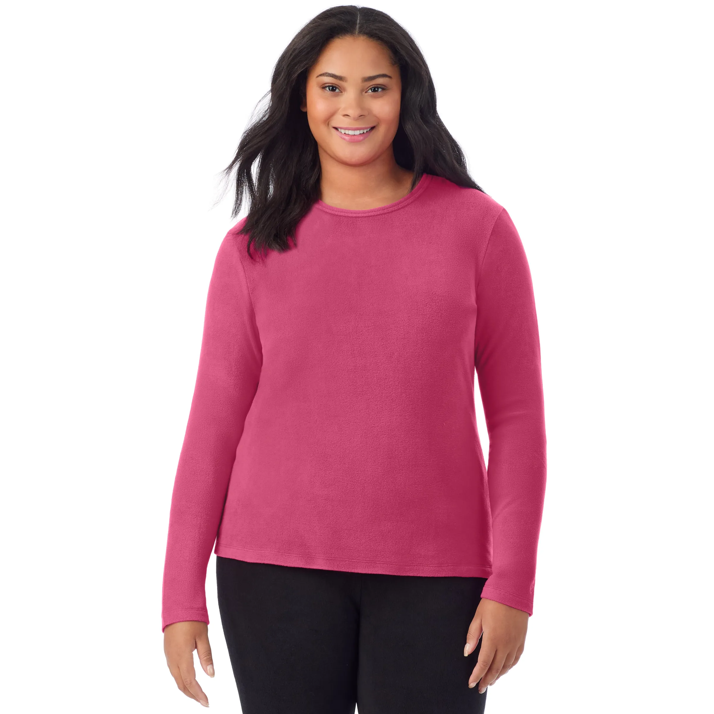Hot Fleecewear With Stretch Long Sleeve Crew PLUS Women Plus Size|Long Sleeves