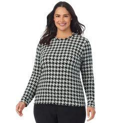 Hot Fleecewear With Stretch Long Sleeve Crew PLUS Women Plus Size|Long Sleeves