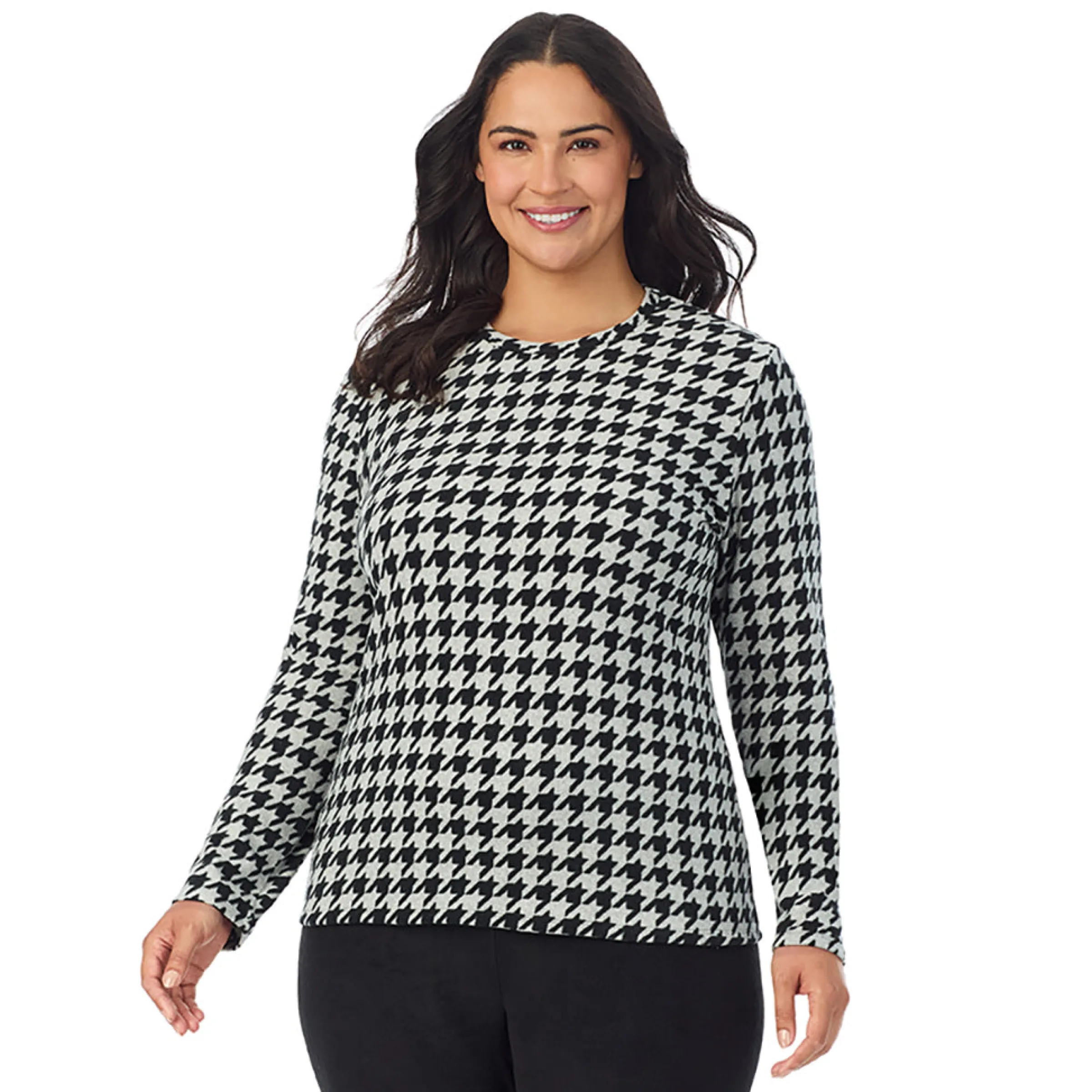 Hot Fleecewear With Stretch Long Sleeve Crew PLUS Women Plus Size|Long Sleeves