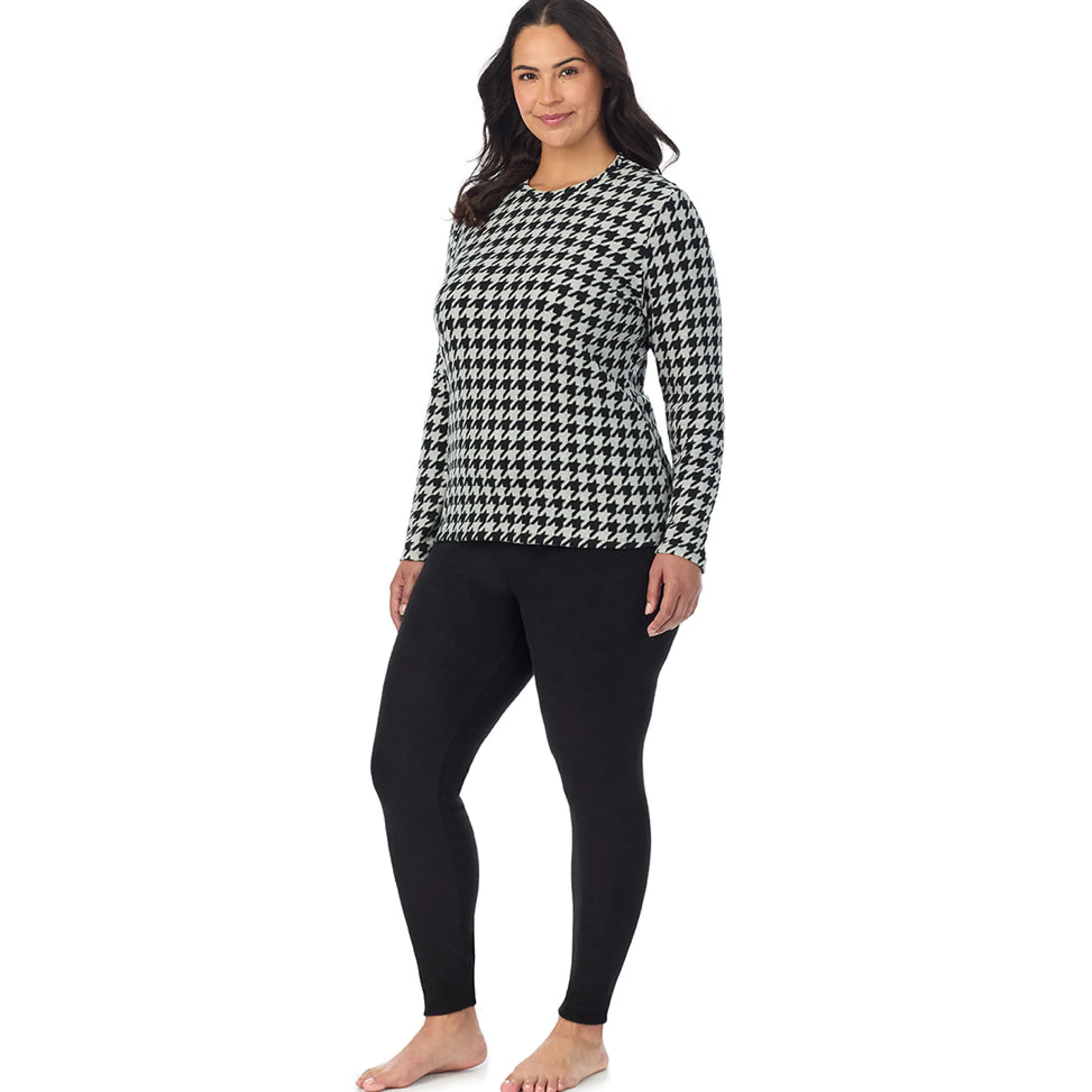 Hot Fleecewear With Stretch Long Sleeve Crew PLUS Women Plus Size|Long Sleeves