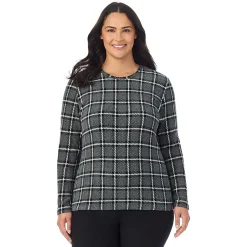Hot Fleecewear With Stretch Long Sleeve Crew PLUS Women Plus Size|Long Sleeves