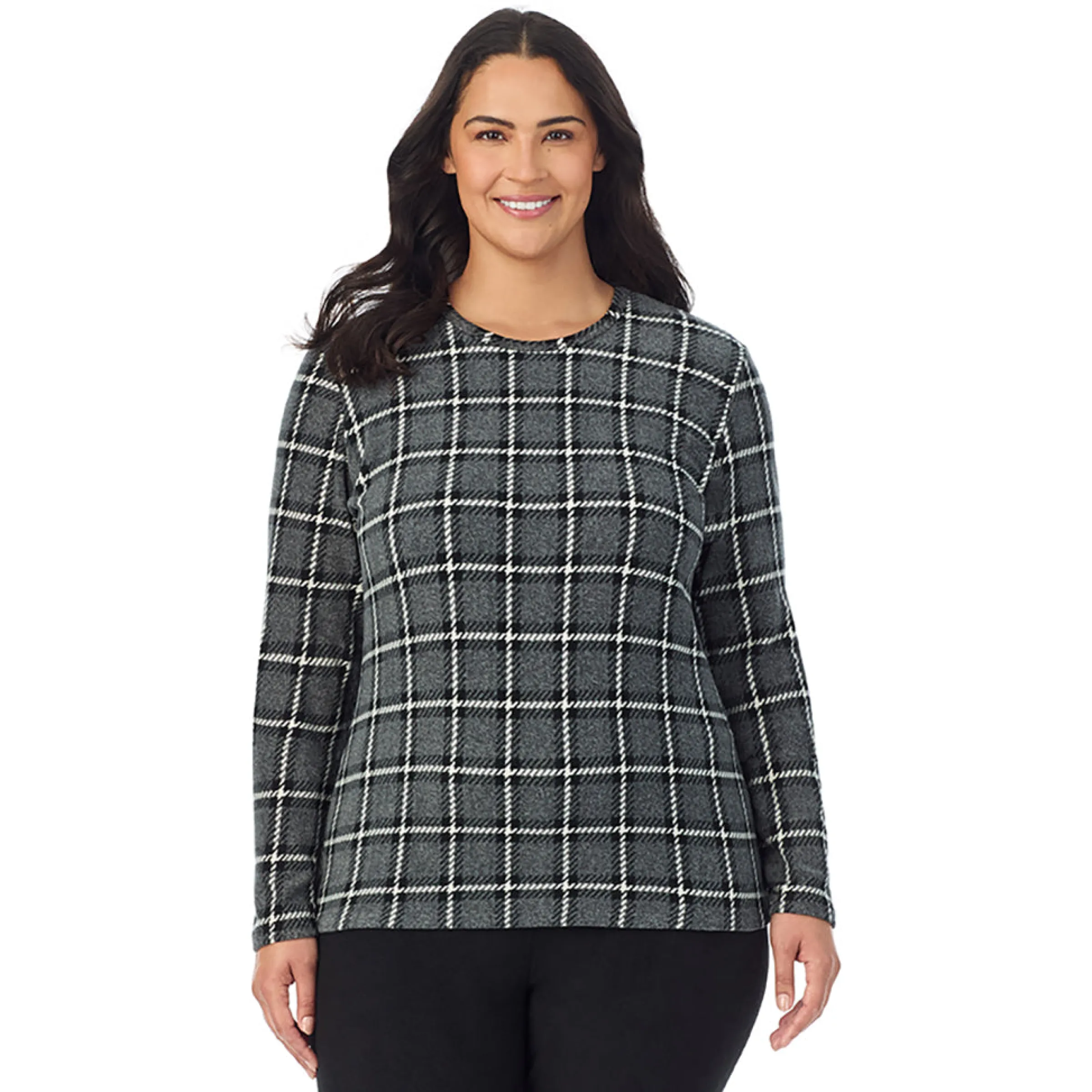 Hot Fleecewear With Stretch Long Sleeve Crew PLUS Women Plus Size|Long Sleeves