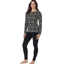 Outlet Fleecewear With Stretch Long Sleeve Crew Women Long Sleeves