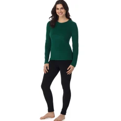 Outlet Fleecewear With Stretch Long Sleeve Crew Women Long Sleeves