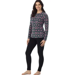 Outlet Fleecewear With Stretch Long Sleeve Crew Women Long Sleeves
