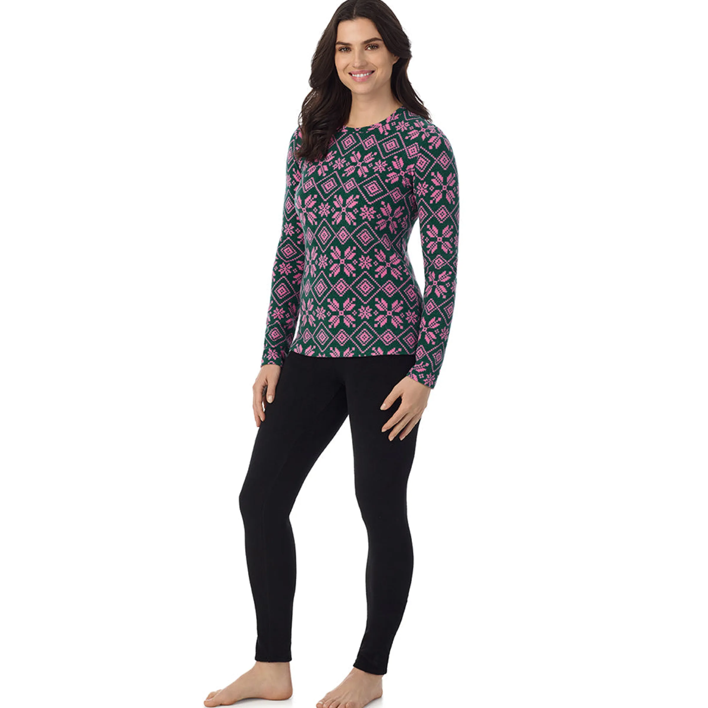 Outlet Fleecewear With Stretch Long Sleeve Crew Women Long Sleeves