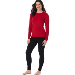 Outlet Fleecewear With Stretch Long Sleeve Crew Women Long Sleeves