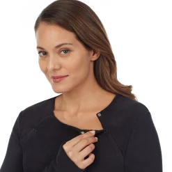 Sale Fleecewear With Stretch Maternity Snap Front Crew Women Maternity|Long Sleeves
