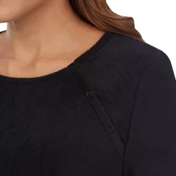 Sale Fleecewear With Stretch Maternity Snap Front Crew Women Maternity|Long Sleeves