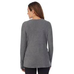 Sale Fleecewear With Stretch Maternity Snap Front Crew Women Maternity|Long Sleeves