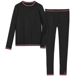 Outlet Girls Comfortech Stretch Poly 2 pc. Long Sleeve Crew & Pant Set Kids Girls Sets