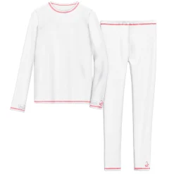 Outlet Girls Comfortech Stretch Poly 2 pc. Long Sleeve Crew & Pant Set Kids Girls Sets