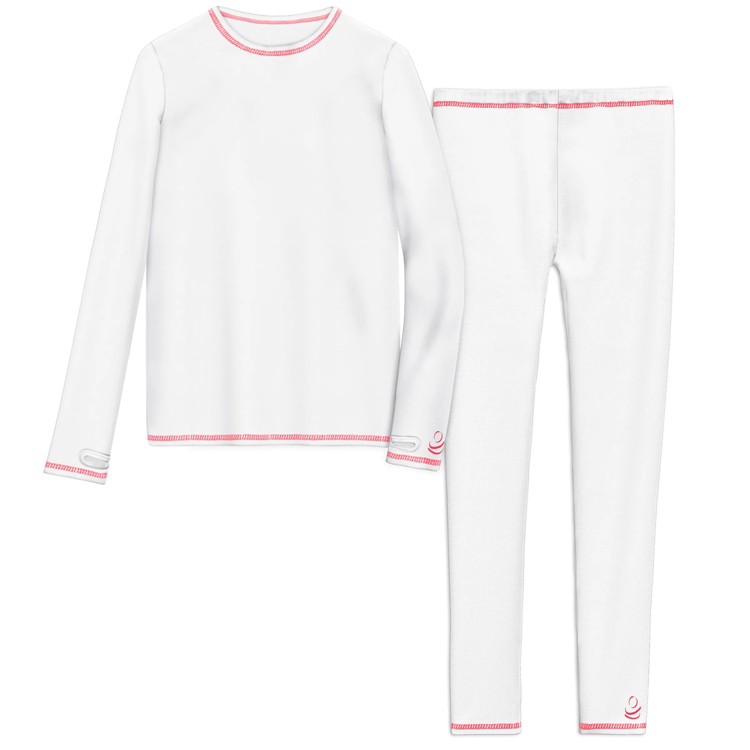 Outlet Girls Comfortech Stretch Poly 2 pc. Long Sleeve Crew & Pant Set Kids Girls Sets