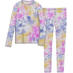 Outlet Girls Comfortech Stretch Poly 2 pc. Long Sleeve Crew & Pant Set Kids Girls Sets