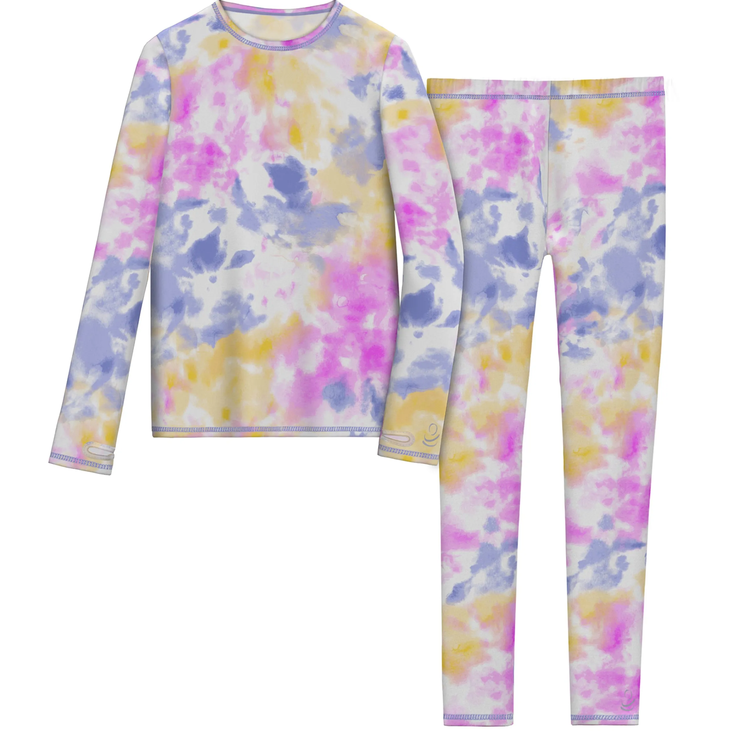 Outlet Girls Comfortech Stretch Poly 2 pc. Long Sleeve Crew & Pant Set Kids Girls Sets