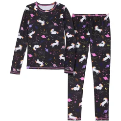 Outlet Girls Comfortech Stretch Poly 2 pc. Long Sleeve Crew & Pant Set Kids Girls Sets