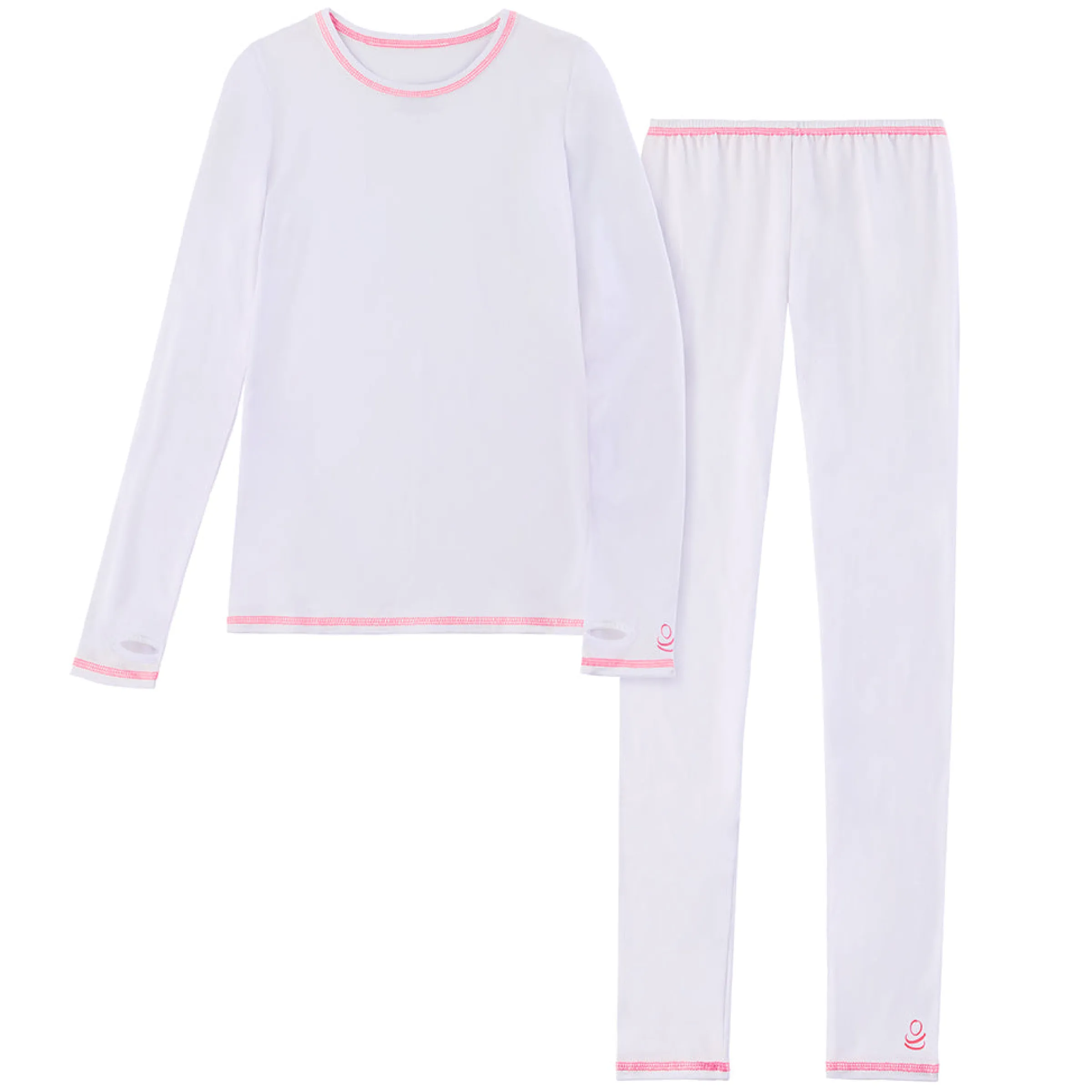 Outlet Girls Comfortech Stretch Poly 2 pc. Long Sleeve Crew & Pant Set Kids Girls Sets