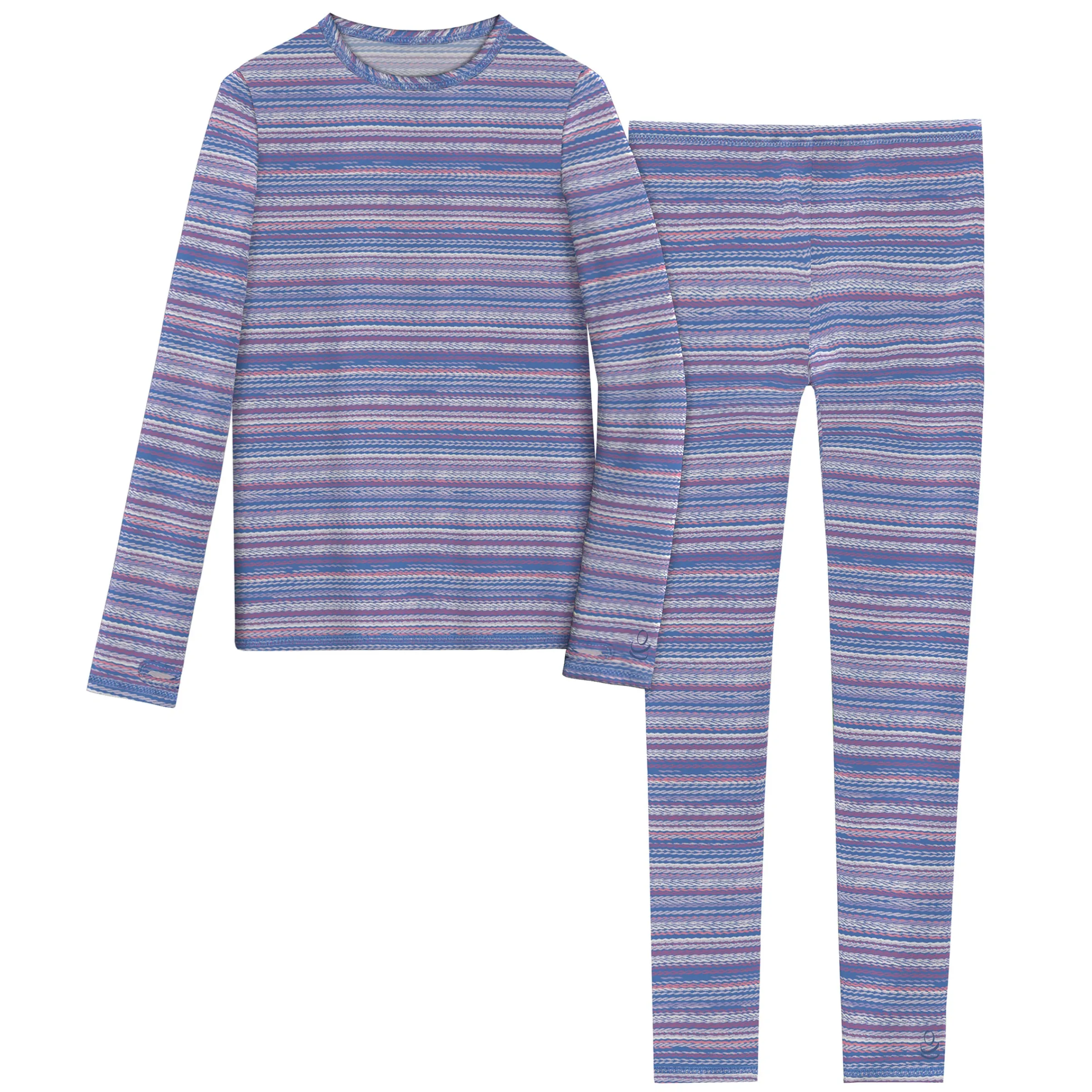 Outlet Girls Comfortech Stretch Poly 2 pc. Long Sleeve Crew & Pant Set Kids Girls Sets