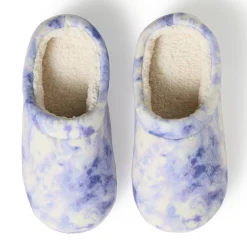 New Girls Printed Tie Dye Fleece Clog Slipper Slippers