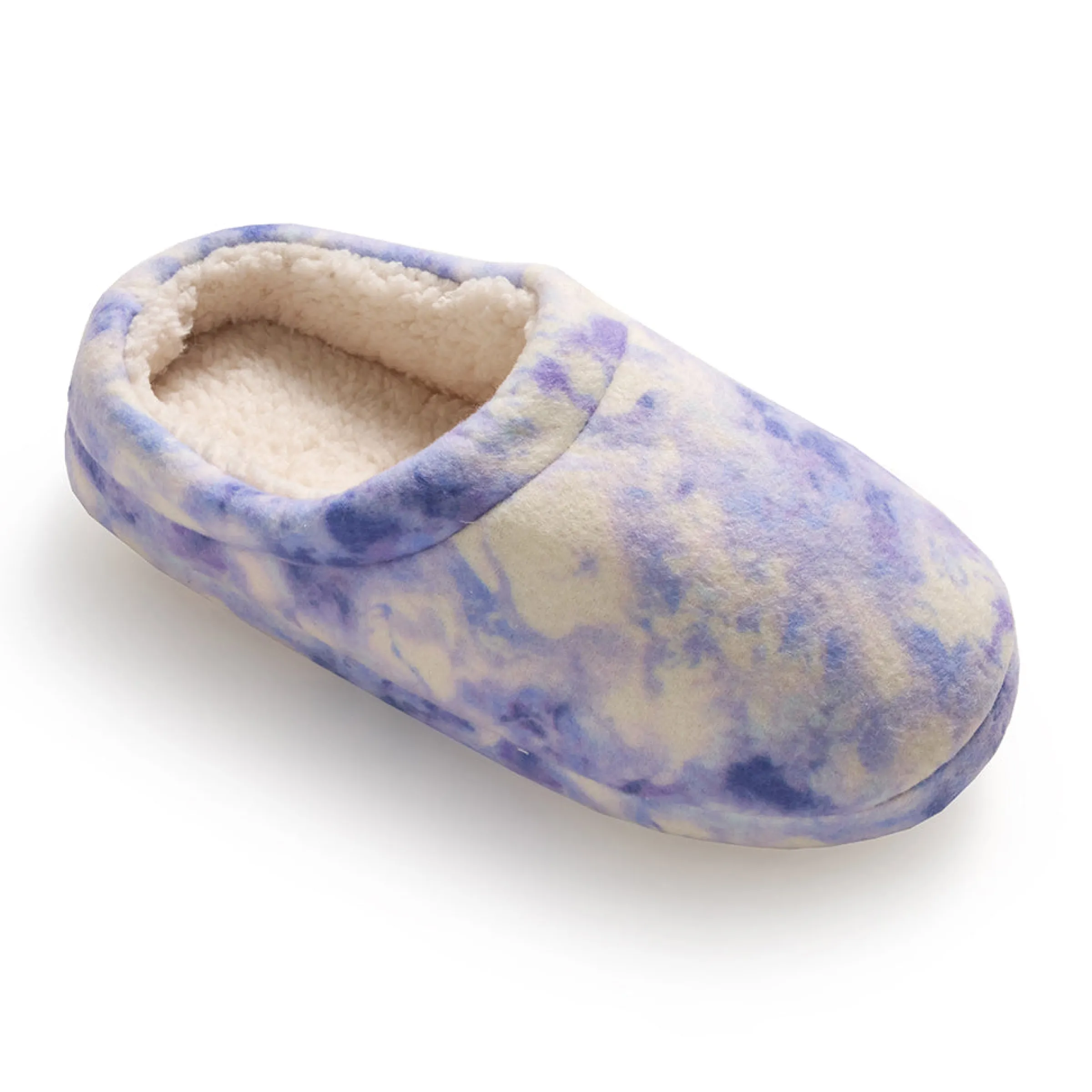New Girls Printed Tie Dye Fleece Clog Slipper Slippers