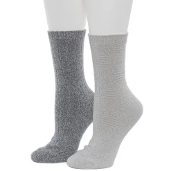 Sale Lace Diamond Texture/Wide Rib Crew Sock 2-Pack Women Socks|Women's Accessories