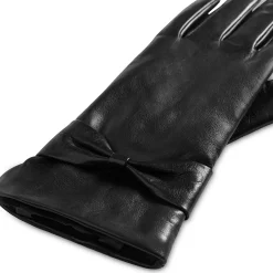 Clearance Leather Glove with Bow Women Gloves|Women's Accessories