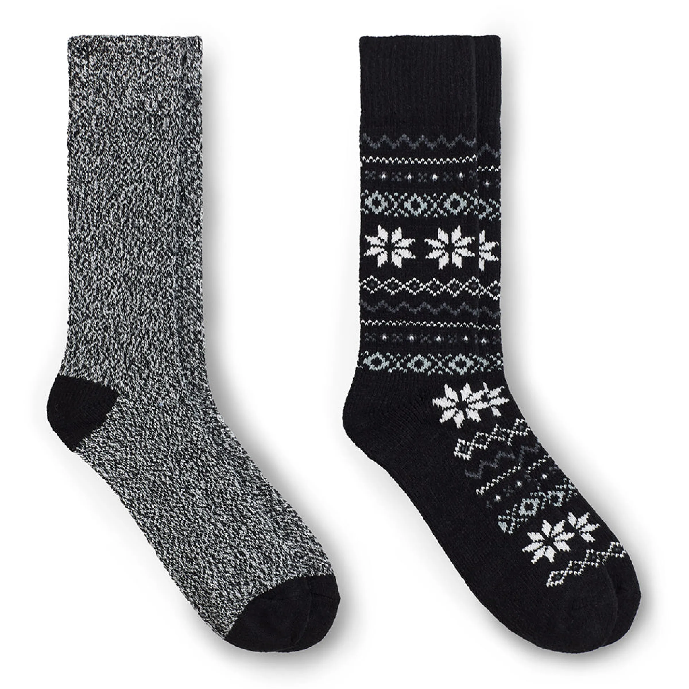 Clearance Mens Alpine Snowflake Boot Sock 2-Pack Socks