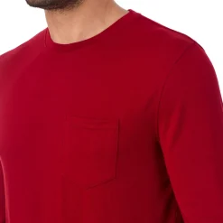 Discount Mens Cabin Fleece Long Sleeve Crew and Pajama Pant 2-Pc Set Sleepwear