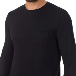 Discount Mens Cabin Fleece Long Sleeve Crew and Pajama Pant 2-Pc Set Sleepwear