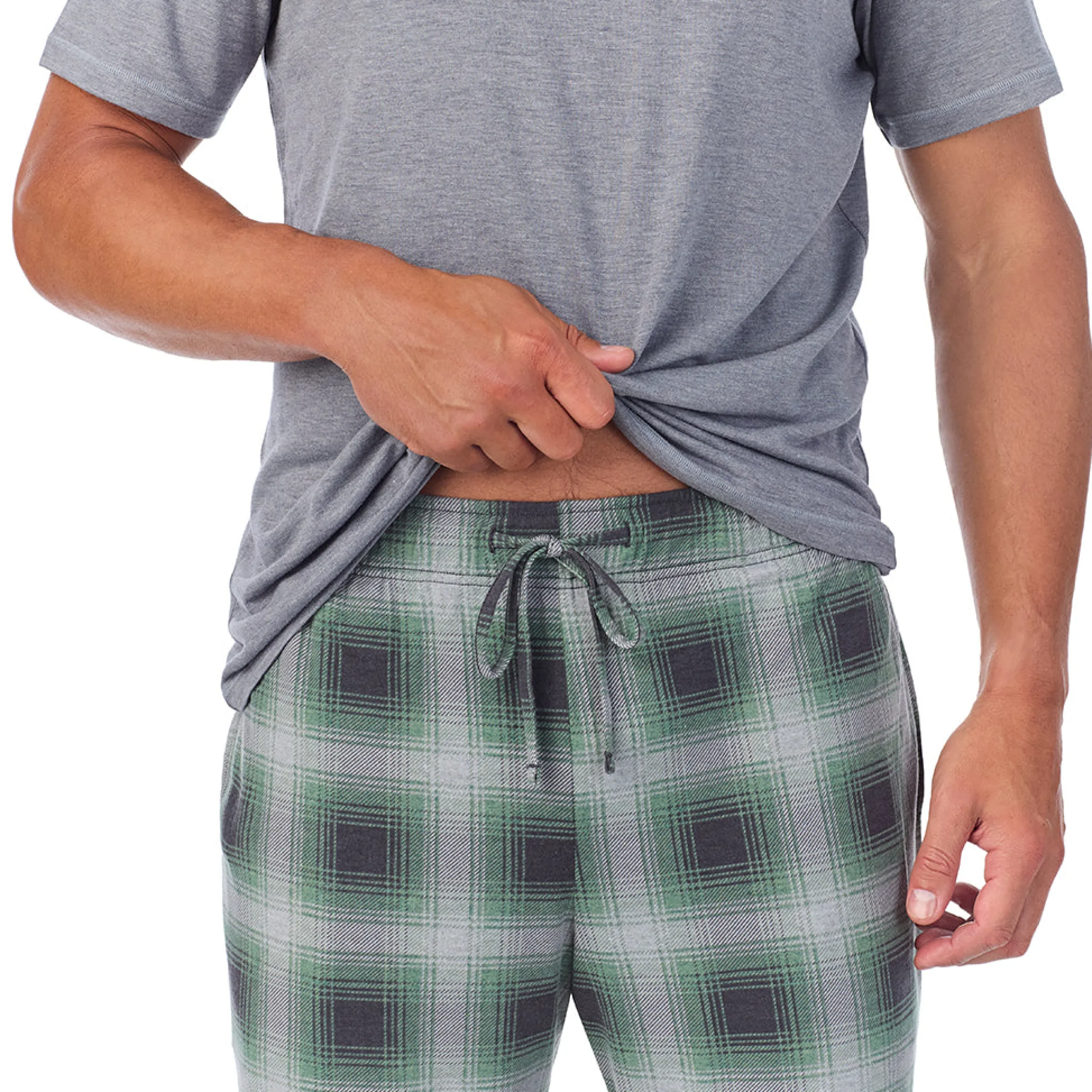 New Mens Classic Short Sleeve Crew Neck Tee and Pajama Short 2-pc Set Sleepwear