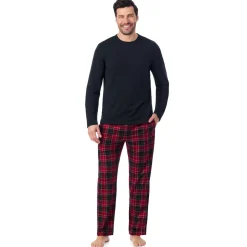 Best Mens Cozy Lodge Long Sleeve Crew and Pajama Pant 2-Pc Set Sleepwear|Pants