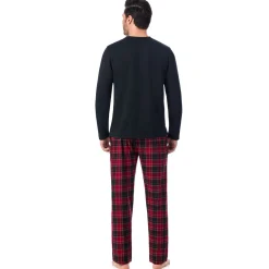 Best Mens Cozy Lodge Long Sleeve Crew and Pajama Pant 2-Pc Set Sleepwear|Pants