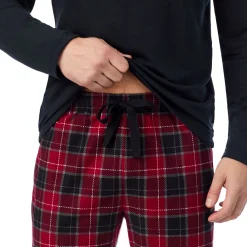 Best Mens Cozy Lodge Long Sleeve Crew and Pajama Pant 2-Pc Set Sleepwear|Pants